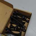 HOMOTEK 12 Pack Black Spring Door Stops,3-1/8" Heavy Duty - Flexible Door Stopper with Low Mounted Black Rubber Bumper Tips