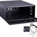 Kenuco Heavy Duty 16 Gauge DVR Security Lockbox with Fan (Black 24'' x 21'' x 7'')