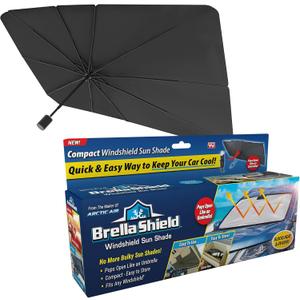 Ontel Brella Shield by Arctic Air, Car Windshield Sun Shade, One-Size (31x57"), As Seen on TV (Large)