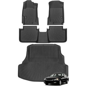 Tongama-Floor Mats for 2003-2007 Honda Accord Sedan(Not for Coupe), All Weather TPE Floor Liners and Trunk Mat Protectors for Honda Accord Waterproof Interior Accessories