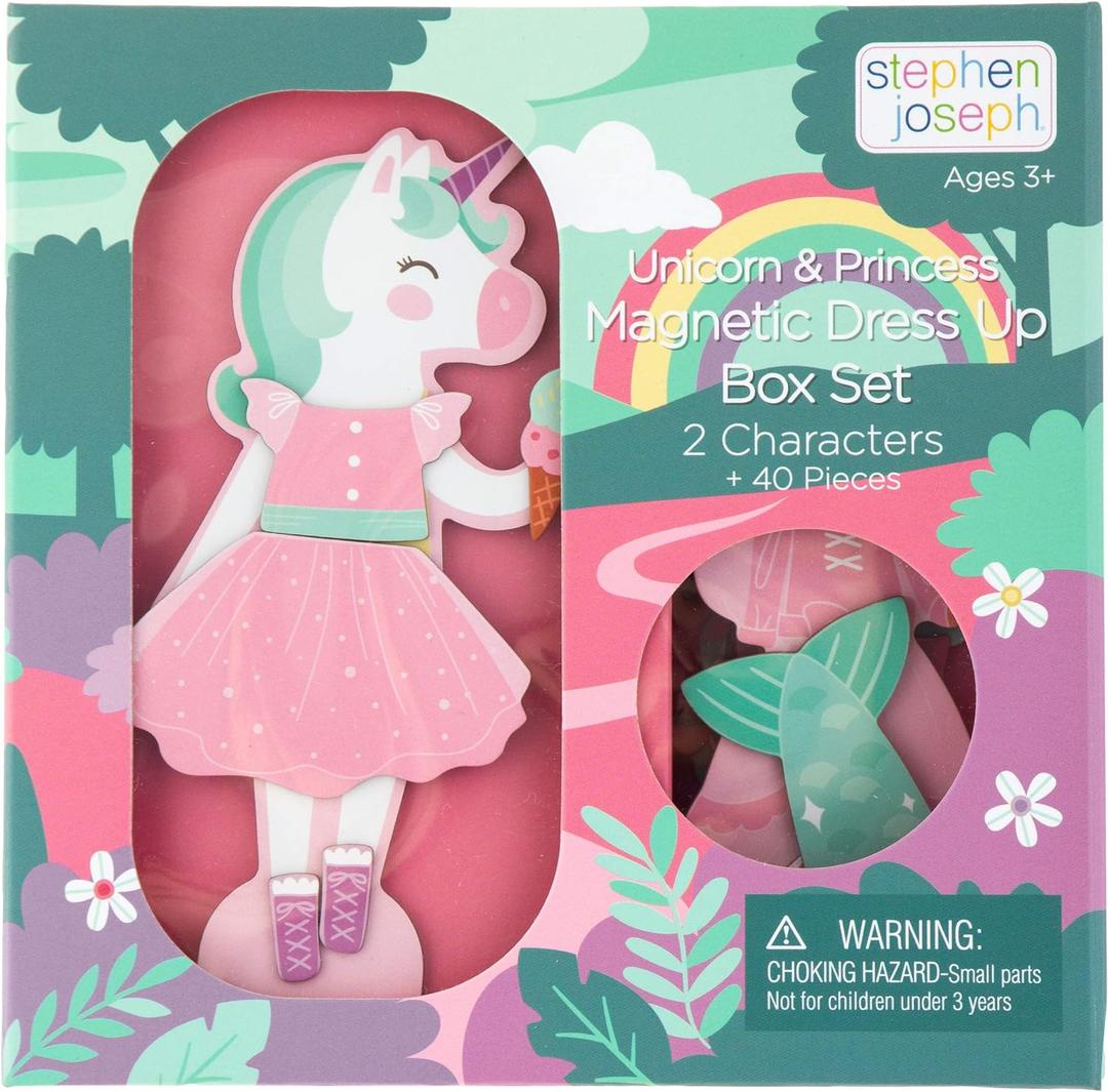 Stephen Joseph, Magnetic Dress Up Doll Unicorn and Princess