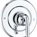 Replacement for Moen Gibson Posi-Temp Pressure-Balancing Valve Only Shower Faucet Trim Kit (Valve& Catridge Not Inclued), Volume and Temperature Control Level Handle, Chrome