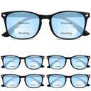 CCVOO 5 pack Reading Glasses for Women/Men, Bifocal, Progressive, Readers for Women/Men, Eye glasses, Blue Light Glasses +4.0