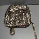 Cute Puffer Backpack for Women, Trendy Puffy Shoulder Bag Fashion Quilted Padding Laptop Bookbag Travel Y2k Backpack (Brown)