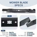 Mower Blade 703371 for Briggs and Stratton Lawn MowerReplacement Mower Blade 21"" fits Snapper Mower 7800923 1696627 1696607 2691561, black