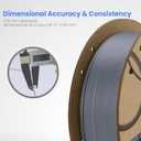 ELEGOO PLA Filament 1.75mm Gray 2KG, 3D Printer Filament Dimensional Accuracy +/- 0.02mm, 2 Pack 1kg Cardboard Spool(2.2lbs) 3D Printing Filament Fits for Most FDM 3D Printers