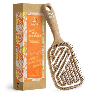 Zollo Flexible Hair Brush - for Women, Men, Kids; Detangle Wet or Dry Hair, Pain-Free! Suitable for All Hair Types