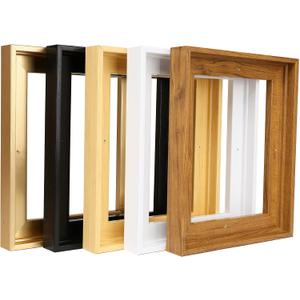 12x16 Canvas Floater Frames, Floater Frame for 0.9" Depth Canvas Paintings, Floating Frames for Art Prints Artwork, Floating Frame for Wall Decor (12"x16",Gold)