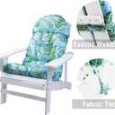 Enipate Tropical Print Adirondack Chair Cushions Set of 2, Weather Resistant Patio Chair Seat Cushion, Tufted Thicken Outdoor High Back Rocking Chair Pads