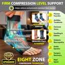 Compression Socks for Plantar Fasciitis, Achilles Tendonitis, Arthritis Relief, Ankle Brace Compression Sleeve with Foot Arch Support, Ankle Wrap for Women, Men, Swelling & Heel Pain White L-XL