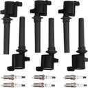 UF406 Set of 6 Ignition Coils Iridium Spark Plugs Fit for 2001-2011 Mazda6 Tribute Escape Taurus Montego Sable MPV 3.0L V6 Replaces DG513, DG500, FD-495, FD-502