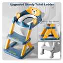 Rabb 1st® Potty Training Seat, Toddler Toilet Seat for Kids Boys Girls, 2 in1 Potty Training Toilet with Step Stool, 6 Adjustable Height, Splash Guard, Stable Triangular Anti-Slip Design