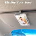 2 x 2Pcs Car Picture HolderAcrylic Magnetic Personalized Photo Display Frames with Car Visor Clip for Family, Couples, Drivers, Car Sun Visor, Fridge, Safe Driving Presents,Car Accessories