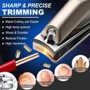 2 x NOVANO 5 pcs Nail Clippers Set Stainless Steel Nail Clippers, Ultra Sharp Sturdy Fingernail and Toenail Clipper Cutters, Slanted Blade Ingrown Toenail Clippers for Thick Toenails