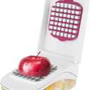 OUKENS Manual Food Chopper, 3-in-1 Multifunctional Vegetable Fruit Cutter with Container for Onion, Potato, Carrot, Easy Push Down Handheld Kitchen