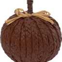 Boston International Woven Pumpkin Tabletop Mantel Shelf Fall Autumn Thanksgiving Halloween Decorations for Home, Small, Brown