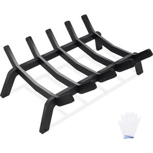 1MORE Fireplace Grates 17 Inch - Heavy Duty Steel Fireplace Rack | Fireplace Log Holder for Indoor | Small Fire Place Grate| Fireplace Racks for Inside Fireplace| Firewood Grate| Wood Stove Grate
