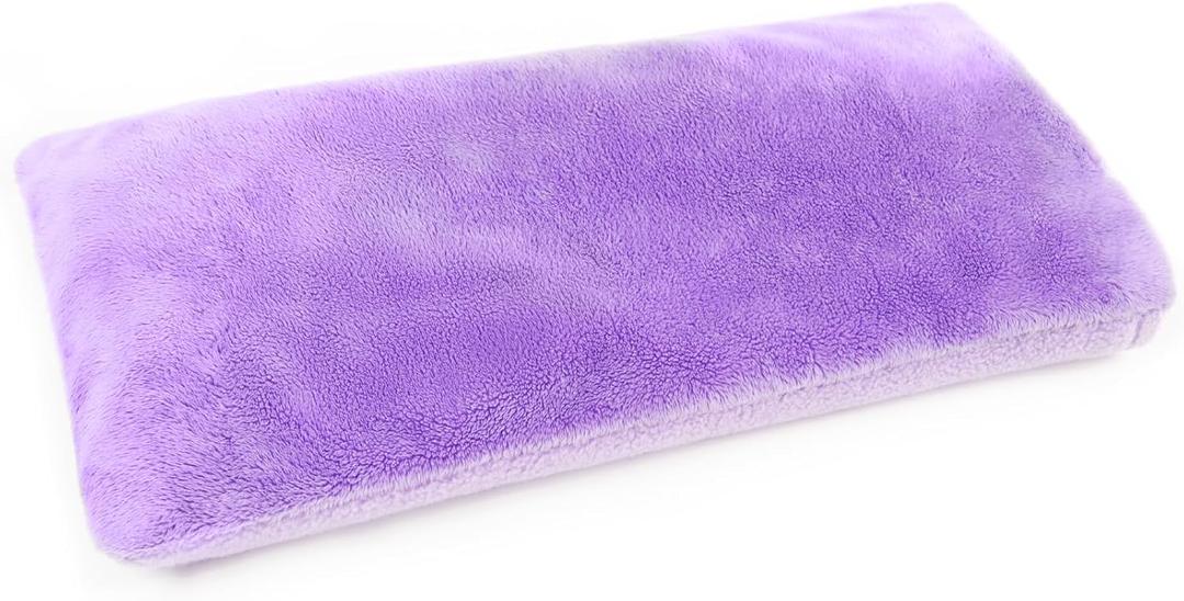 Microwave Heating Pad with Washable Cover, 6.5 X 12 Microwavable Heating Pads for Neck and Shoulders and Back, Warm Compress for Knee, Muscles, Joints, Wrist, Abdomen (Purple)