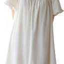 Women's Cotton Nightgowns Vintage Lightweight Gown Sets Short Sleeve Princess Nightdress Size Small