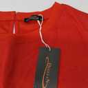 OFEEFAN Rompers for Women Summer Cap Sleeve Adjustable Drawstring Waistband Crewneck Casual Outfits with Pockets (Medium, Red)