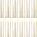 Treela 36 Pieces Flameless Taper Candles Flickering Faux LED Battery Operated Electric Fake Candles for Christmas Halloween Birthday Wedding Party(Ivory White,0.8x11 Inches,Smooth)