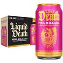 Liquid Death Soda-Flavored Sparkling Water - Pia Killada (Classic Pia Colada), Less Sugar*, Huge Flavor, No Caffeine, No Artificial Sweeteners, 12 Fl Oz (Pack of 12) (EXP 12/23/27)