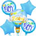 KatchOn, Welcome Baby Boy Balloons - 31 Inch, Pack of 5 Its A Boy Balloon Set | Balloons for Welcome Home Baby Boy Decorations | Baby shower decorations for boys