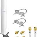 Maswell 4G LTE 5G Antenna Outdoor, 600-7000MHz 2X2 MIMO External Antenna, Up to 4.5 dBi, Cross-Polarized Omnidirectional for 4G/5G Routers & Gateways for T-Mobile Home Internet, Verizon, AT&T