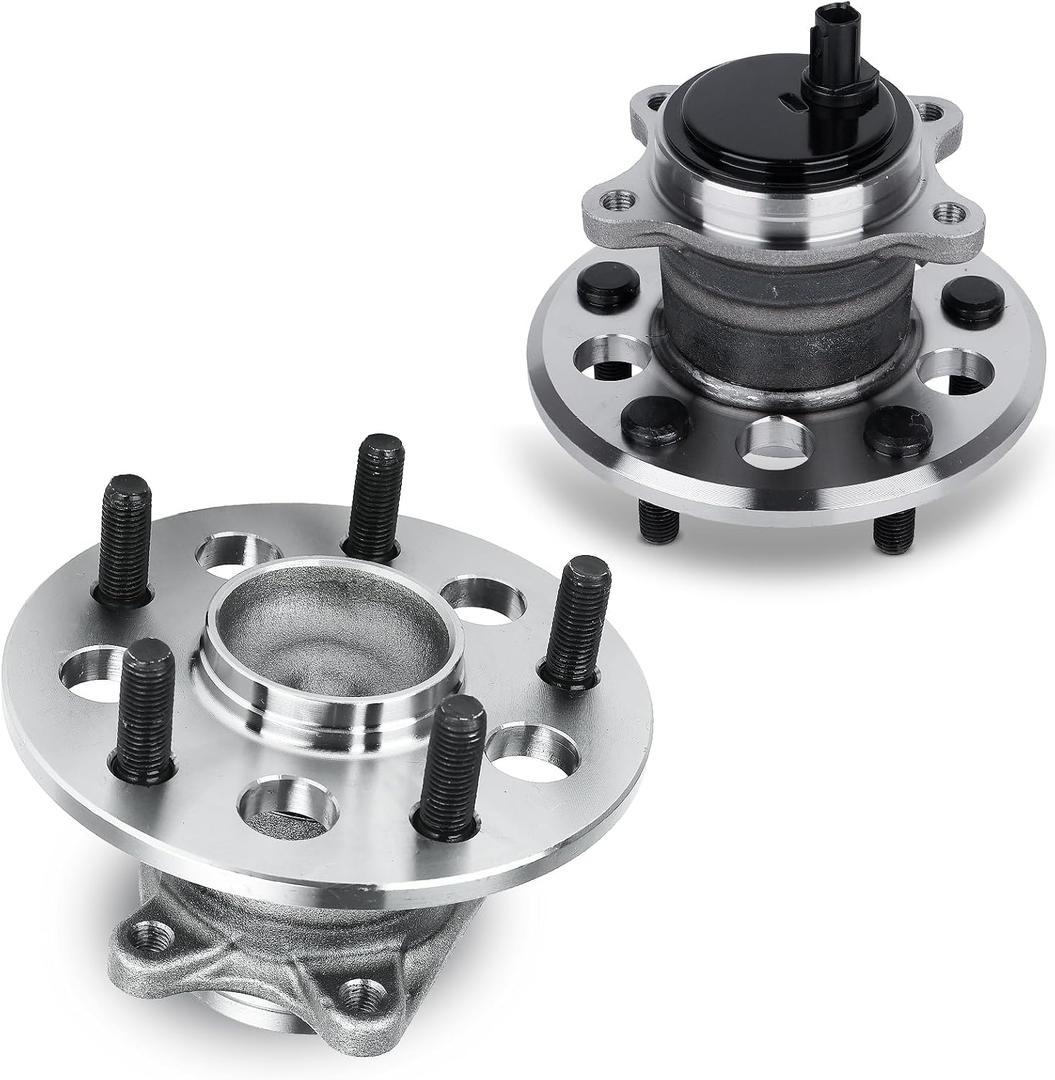 Autoround 512454 512455 Rear Wheel Hub and Bearing Assembly Compatible with Toyota Camry 2012-2017, Avalon 2013-2018, 5 Lugs w/ABS, 2 Pack