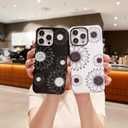 3 x Compatible for iPhone15 Plus Case,Cute Sunflower Floral Patternor with Shockproof Slim Soft TPU and Hard PC Protective Cases for Women Girls Designed for iPhone 15 Plus Black