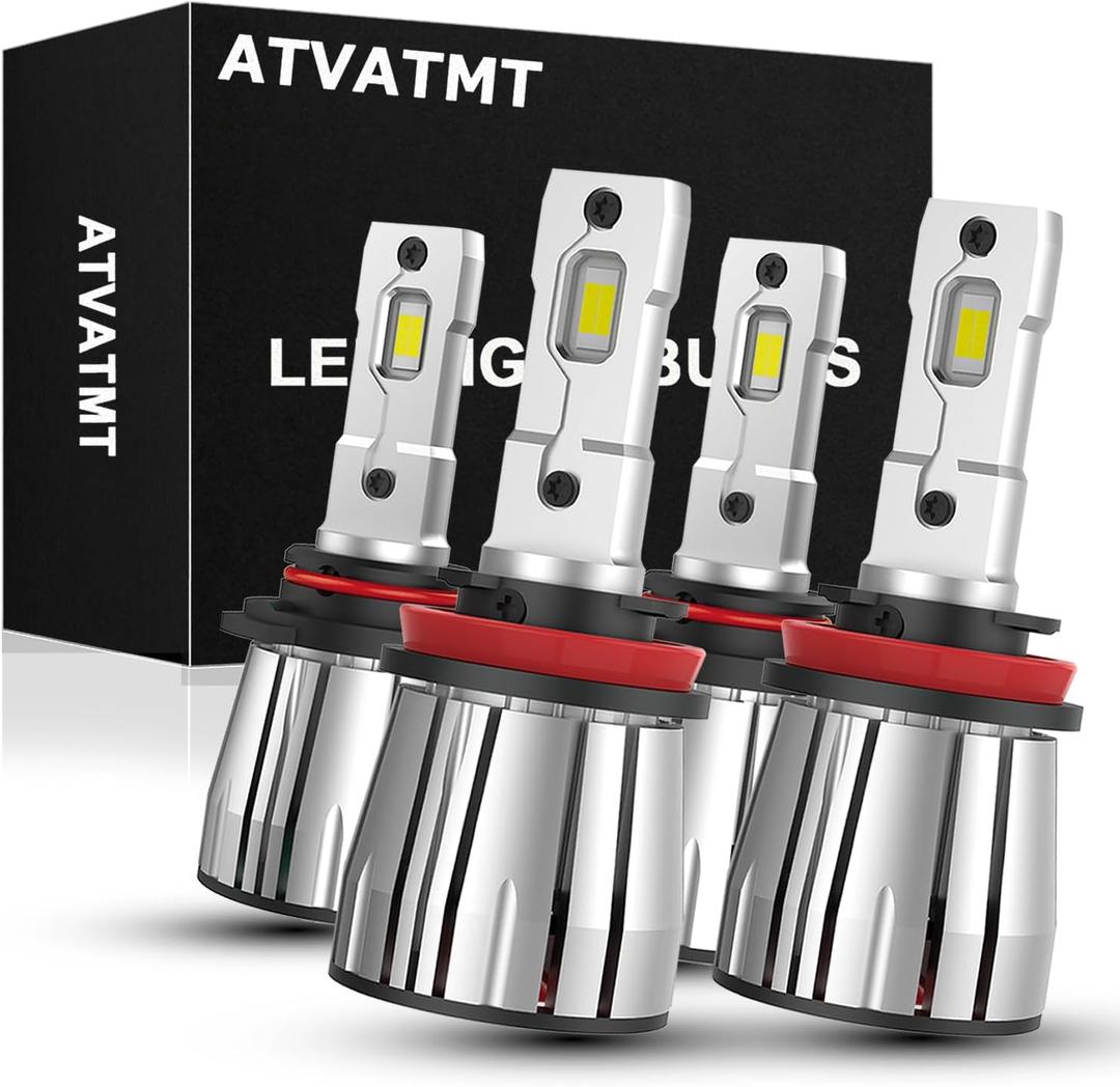 LED Bulbs for Volvo VN VNL 630 670 730 780 VT 800 830 880, Replacement LED Fog Lights 9005 H11 500% Brightness 6500K White, 4-Pack