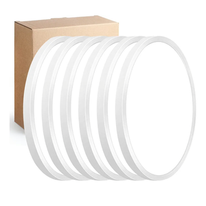 Dimmable 15.8 Inch LED Flush Mount Ceiling Light, 32W, 3480LM, 2700K/3000K/4000K/5000K/6000K CCT Selectable,LED Round Flat Panel Light Dimmable from 5% to 100% for Bedroom,Kitchen,Hallway, White 6PK
