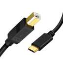 CableCreation USB B to USB C Cable 15FT/4.5M, Printer Cable to USB C, Type B to Type C Cord Compatible with Most USB-B Port Printers, MacBook Pro/Air, Yamaha Midi Controller/Keyboard, etc.