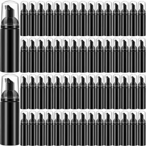 70 Pcs 2 oz Plastic Foam Soap Dispensers Refillable Lash Shampoo Bottles with Pump Mini Eyelash Cleaning Foam Bottle Dispenser for Refillable Travel Cosmetics (Black)