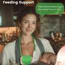Adjustable Baby Bottle Support for Parents Comfort Feeding Aid, Non-Slip Silicone Holder, Fits Standard & Wide-Neck Bottles(Green)
