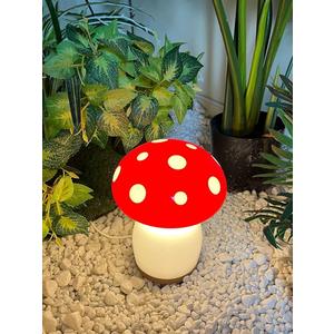 Mushroom Lamp Night Light Glass Lamps for Bedrooms Vintage Retro Funky Cool Small Cute Lamp Bedside Bedside Table Nightstand 70s Mid Century Modern Aesthetic Gift for Girls Room Decor 8" x 6.5"