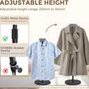 2 Pack Mannequin Torso, Adjustable Shirt Display Stand Height 20 to 34 Inches, Cap and Gown Display Stand Stable Clothing Garment Dress Form, Coat Jacket Hanger Easy to Install, Black