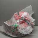 Hungdao 5ft Christmas Golf Cart Decoration Kit Christmas Inflatable Santa Claus PVC Blow Ups Santa Fan Flag Tinsel Garlands Tinsel Streamers Reusable Outdoor Pool Floats Decoration for Parade Yard