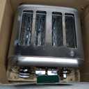 Cuisinart 4 Slice Compact Stainless Steel Toaster with Extra-Wide Slots for Bread, French Toast, Bagels & Pastries, Defrost & Reheat Functions, CPT-180P1, Brushed Stainless, Removable Crumb Tray