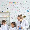 Biology Lab Wall Stickers,Chemistry Wall Decals,Science Classroom Decor,Biology Scientific Stickers for Students,Science Bulletin Board Decoration,Scientific Method Poster for Laboratory