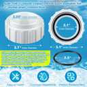 Dreyoo 4 Pcs Salt Cell 2" Union Replacement Kit Compatible with Hayward Salt Chlorine Generators, GLX-Cell-Union, Hayward T-3 T-15 Cleaner Coupler for Pool Part Spa Pump Union Assembly