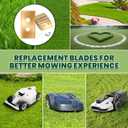 Huazu Replacement Blades for Mammotion Luba & Yuka All Series, 36pcs Titanium-Coated Robotic Replacement Lawn Mower Blades with Washers & Screws