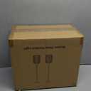 2 Pack Amber Cylinder Pendant Lights Kitchen Island with Ribbed Lampshade, Brushed Gold Hanging Light Fixture, Adjustable Pendant Lighting for Kitchen Island Sink Dining Room (Bulbs Not Included)