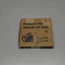 8-Pack Stainless Steel Cat Food Bowls, Shallow Whisker-Friendly Non-Slip Silicone Base Metal Dishes, Easy to Clean Indoor Feeding Flat Plates for Cat, Kitten, Small Dog (6.7")