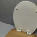 Mayfair Cassel Slow Close Toilet Seat, Easy Clean, Non Slip Premium Wood Seat, Easy Install, Made in USA, Round, Biscuit