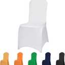 Banquet Chair Covers - 100PCS Upgraded Stretch Dining Chair Covers - Protector for Wedding Holidays Banquet Party Celebration Event Hotel(White)
