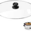 Oval Glass Crock Pot Lid 7 Quart Replacement for Lid Crock Pot Slow Cooker SCV700SS and for Hamilton Beach Slow Cooker Lids Replacement Oval 7 Quart 33474G, SCV700, SCV700SS, SCV700-KC