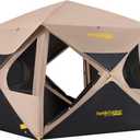 FanttikOutdoor Alpha C4 Ultra Camping Tent 4 Person Pop Up Instant Cabin Setup in 60 Seconds Portable Hub Tent with Rainfly & Windproof for Outdoor Camping & Overlanding, Khaki