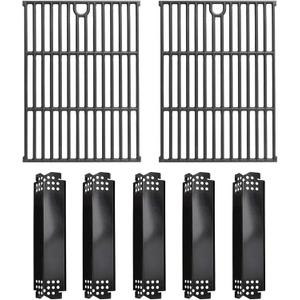 SafBbcue Grill Replacement Parts for Expert Grill 5 Burner 720-0968 Parts, Cooking Grates and Heat Plates for Expert Nexgrill 720-0968C Replacement Parts 5 Burner, Grid & Heat Shield for Expert Grill