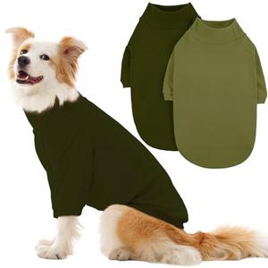 IECOii 2 Pack XL Dog Fleece Sweater for Medium Dogs, Warm Dog Turtleneck with Stretch for Beagle, Cozy Fall Winter Pullover Dogs Sweatshirt with Sleeve, Indoor & Outdoor Sweaters for Walking, XL
